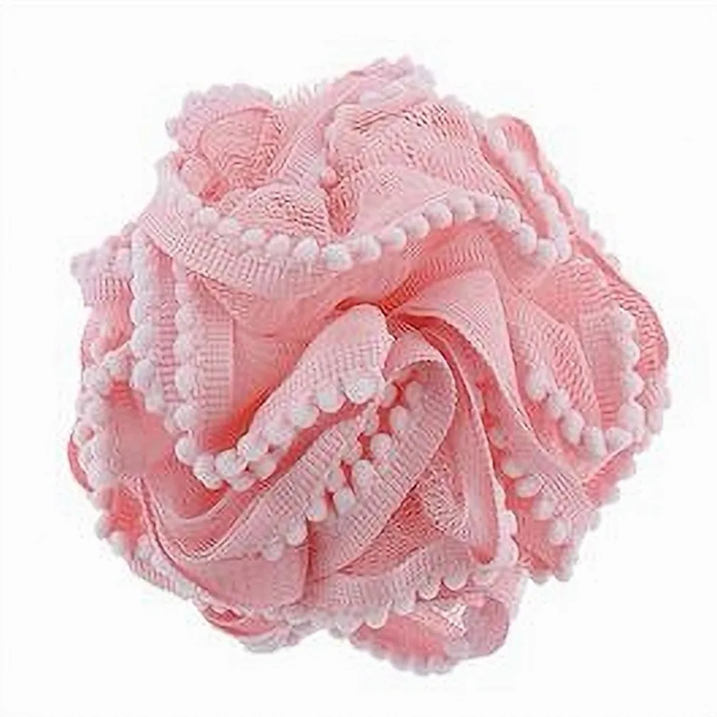 SPUGNA RETINA DOCCIA BAGNO SPUGNETTA A RETE CON POMPON PIZZO PELLE CORPO 10684