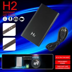 SPY CAM CAMERA TELECAMERA NASCOSTA POWER BANK H2 CARICABATTERIE 5000mAh TF CARD