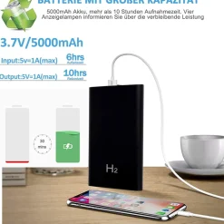 SPY CAM CAMERA TELECAMERA NASCOSTA POWER BANK H2 CARICABATTERIE 5000mAh TF CARD