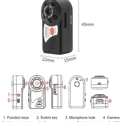 SPY CAM Q7 HD WIFI SPIA MICROSPIA MICROCAMERA MINI DV USB FOTO VIDEO ANDROID IOS