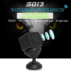 SQ13 MINI TELECAMERA SPIA INFRAROSSI MICRO CAMERA NASCOSTA SUBACQUEA CON AUDIO