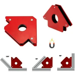 SQUADRA MAGNETICA MAGNETE PER SALDATURA SALDATRICE 45° 90° 135° 75 LB 33 KG
