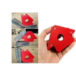 SQUADRA MAGNETICA MAGNETE PER SALDATURA SALDATRICE 45° 90° 135° 75 LB 33 KG