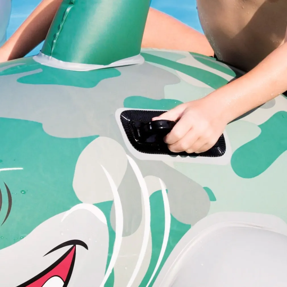 SQUALO CAVALCABILE GIOCO GONFIABILE PER BAMBINI 183X102CM MARE PISCINA