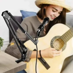 STAFFA BRACCIO SOSPENSIONE IN METALLO SUPPORTO MICROFONO CLIP SCRIVANIA HD3283