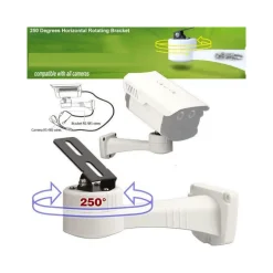 STAFFA MOTORIZATA RUOTABILE A MURO PER TELECAMERE DI VIDEOSORVEGLIANZA