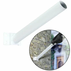 STAFFA PALO PER LAMPIONE SOLARE STRADALE SUPPORTO IN METALLO PARETE MURO 50CM