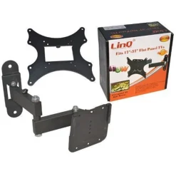 STAFFA PER TV MONITOR LCD PLASMA DA 17" A 37" DOPPIO BRACCIO NERA LINQ LI-L204