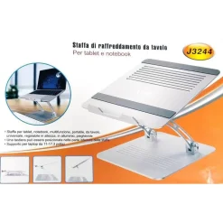 STAFFA SUPPORTO BASE DI RAFFREDDAMENTO DA TAVOLO NOTEBOOK TABLET PORTATILE J3244