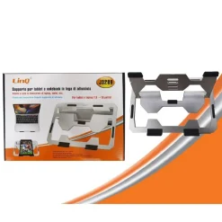 STAFFA SUPPORTO BASE REGOLABILE IN ALLUMINIO PER PC NOTEBOOK TABLET 7.9-19" J3289