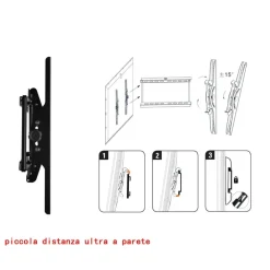 STAFFA TV FISSA SUPPORTO A PARETE PER TELEVISIONE TELEVISORE DA 23 A 42 POLLICI