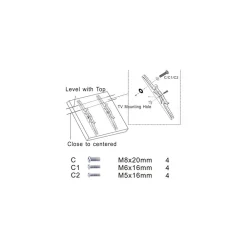 STAFFA TV FISSA SUPPORTO A PARETE PER TELEVISIONE TELEVISORE DA 23 A 42 POLLICI