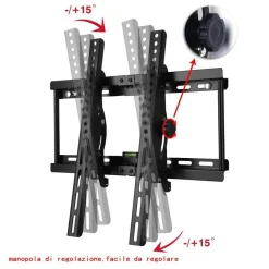 STAFFA TV FISSA SUPPORTO A PARETE PER TELEVISIONE TELEVISORE DA 23 A 42 POLLICI