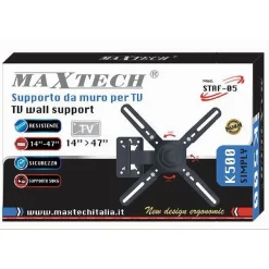 STAFFA TV SUPPORTO DA MURO TELEVISIONE 14” - 47” FINO 50 KG MAXTECH STAF-05