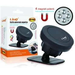 STAFFA UNIVERSALE MAGNETICA SUPPORTO SMARTPHONE GPS CRUSCOTTO AUTO TAVOLO HD-0663