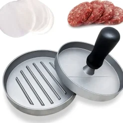 STAMPO PER HAMBURGER REGOLABILE 110/150/220GR PRESSA CARNE MACINATA ALLUMINIO