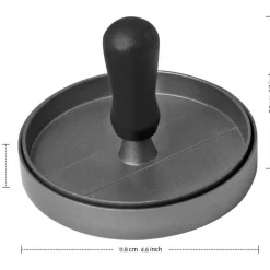 STAMPO PER HAMBURGER REGOLABILE 110/150/220GR PRESSA CARNE MACINATA ALLUMINIO