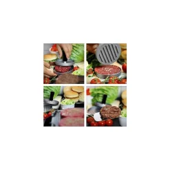 STAMPO PER HAMBURGER REGOLABILE 110/150/220GR PRESSA CARNE MACINATA ALLUMINIO