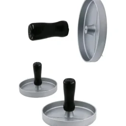 STAMPO PER HAMBURGER REGOLABILE 110/150/220GR PRESSA CARNE MACINATA ALLUMINIO