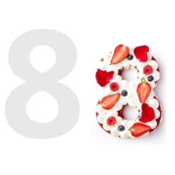 STAMPO TORTE DOLCI A FORMA DI NUMERO 8 10 POLLICI STRUMENTO TAGLIO STENCIL 55527