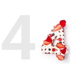 STAMPO TORTE DOLCI A FORMA DI NUMERO 4 10 POLLICI STRUMENTO TAGLIO STENCIL 55523