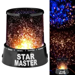 STAR MASTER LAMPADA PROIETTORE DI STELLE LED COLORI NOTTE EFFETTO CIELO STELLATO