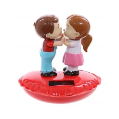 STATUETTA OSCILLANTE AD ENERGIA SOLARE BAMBINI BASE CUORE DONDOLO MOVIMENTO AUTO