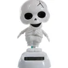 STATUETTA OSCILLANTE AD ENERGIA SOLARE SCHELETRO TESCHIO DONDOLO MOVIMENTO