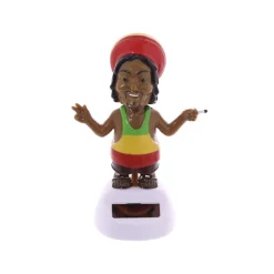 STATUETTA OSCILLANTE JAMAICAN RASTA DONDOLO CRUSCOTTO AUTO SCRIVANIA SOLARE