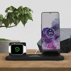 STAZIONE DI RICARICA RAPIDA WIRELESS 3 IN 1 PER IPHONE APPLE WATCH AIRPODS W8899