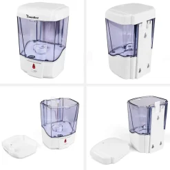 STAZIONE IGIENIZZANTE COMPLETA DI COLONNINA E DOSATORE GEL SAPONE AUTOMATICO