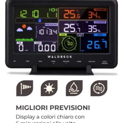 STAZIONE METEO BAROMETRICA PROFESSIONALE CON DATA ORA RADIOCONTROLLATA WIFI APP