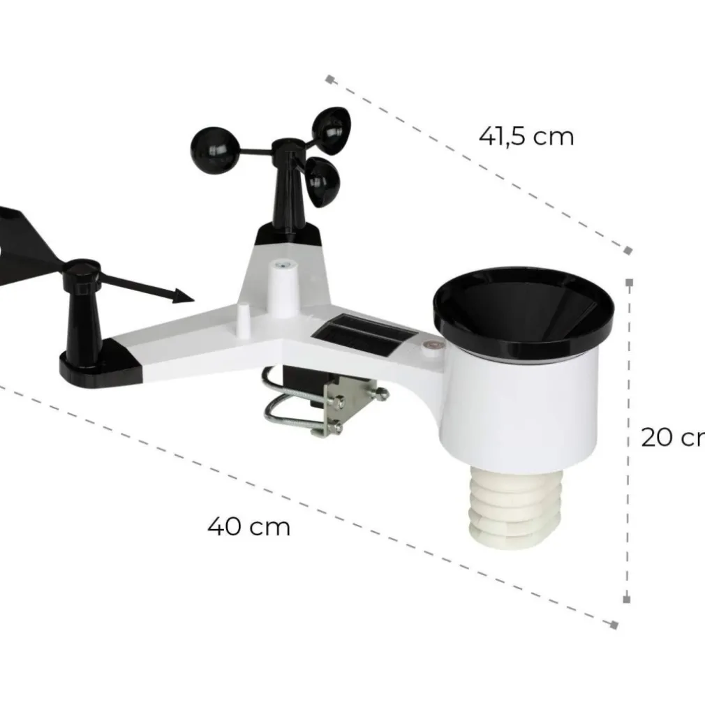 STAZIONE METEO BAROMETRICA PROFESSIONALE CON DATA ORA RADIOCONTROLLATA WIFI APP