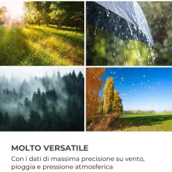 STAZIONE METEO BAROMETRICA PROFESSIONALE CON DATA ORA RADIOCONTROLLATA WIFI APP