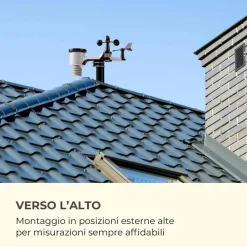 STAZIONE METEO BAROMETRICA PROFESSIONALE CON DATA ORA RADIOCONTROLLATA WIFI APP