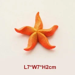 STELLA MARINA ARTIFICIALE IN RESINA PER DECORAZIONI ACQUARIO CORALLO FINTO 7X7CM