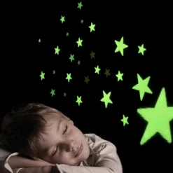 STELLE STELLA GLOW FLUORESCENTI DECORAZIONE ARREDO STANZE BRILLANO AL BUIO