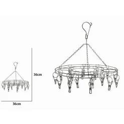 STENDIBIANCHERIA 20 MOLLETTE ROTONDO 36 CM IN ACCIAIO STENDINO BIANCHERIA 10464