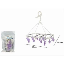 STENDIBIANCHERIA 14 PINZE MOLLETTE PIEGHEVOLE STENDINO BIANCHERIA ASCIUGATURA 79539