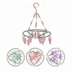 STENDIBIANCHERIA 15 PINZE MOLLETTE ROTONDO STENDINO BIANCHERIA CON GANCIO 79542