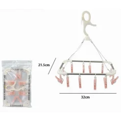 STENDIBIANCHERIA 12 PINZE MOLLETTE STENDINO BIANCHERIA ASCIUGATURA GANCIO 79540