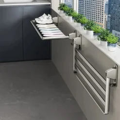 STENDIBIANCHERIA A PARETE PIEGHEVOLE SALVASPAZIO 90CM PER ASCIUGAMANI DA INTERNO ESTERNO