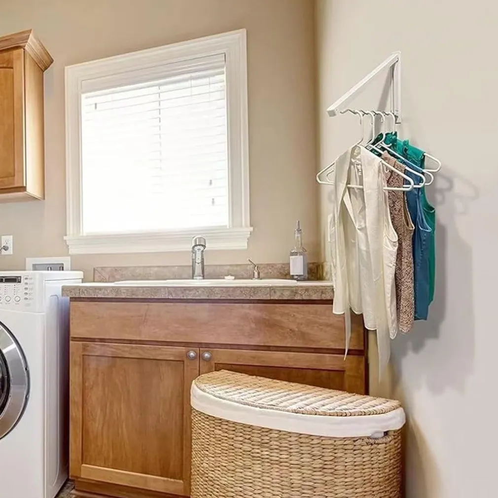 STENDIBIANCHERIA APPENDIABITI PIEGHEVOLE DESIGN ONDULATO SALVASPAZIO A PARETE