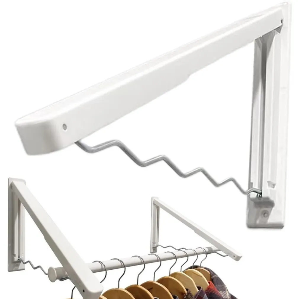 STENDIBIANCHERIA APPENDIABITI PIEGHEVOLE DESIGN ONDULATO SALVASPAZIO A PARETE