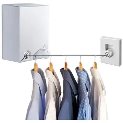 STENDIBIANCHERIA RETRATTILE ACCIAIO CORDA BUCATO 4.2MT ESTENSIBILE PER INTERNI ESTERNI