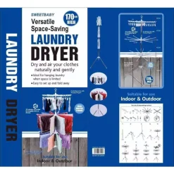 STENDINO VERTICALE SALVASPAZIO STENDIBIANCHERIA RIBALTABILE PIEGHEVOLE PORTATILE GIREVOLE