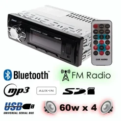 STEREO AUTO AUTORADIO CD DVD MP3 MP4 SD USB AUX IN 60WX4 FRONTALINO ESTRAIBILE