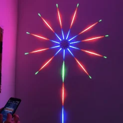 STRIP LED ADESIVA EFFETTO FUOCHI D'ARTIFICIO CONTROLLO SMART A TEMPO DI MUSICA