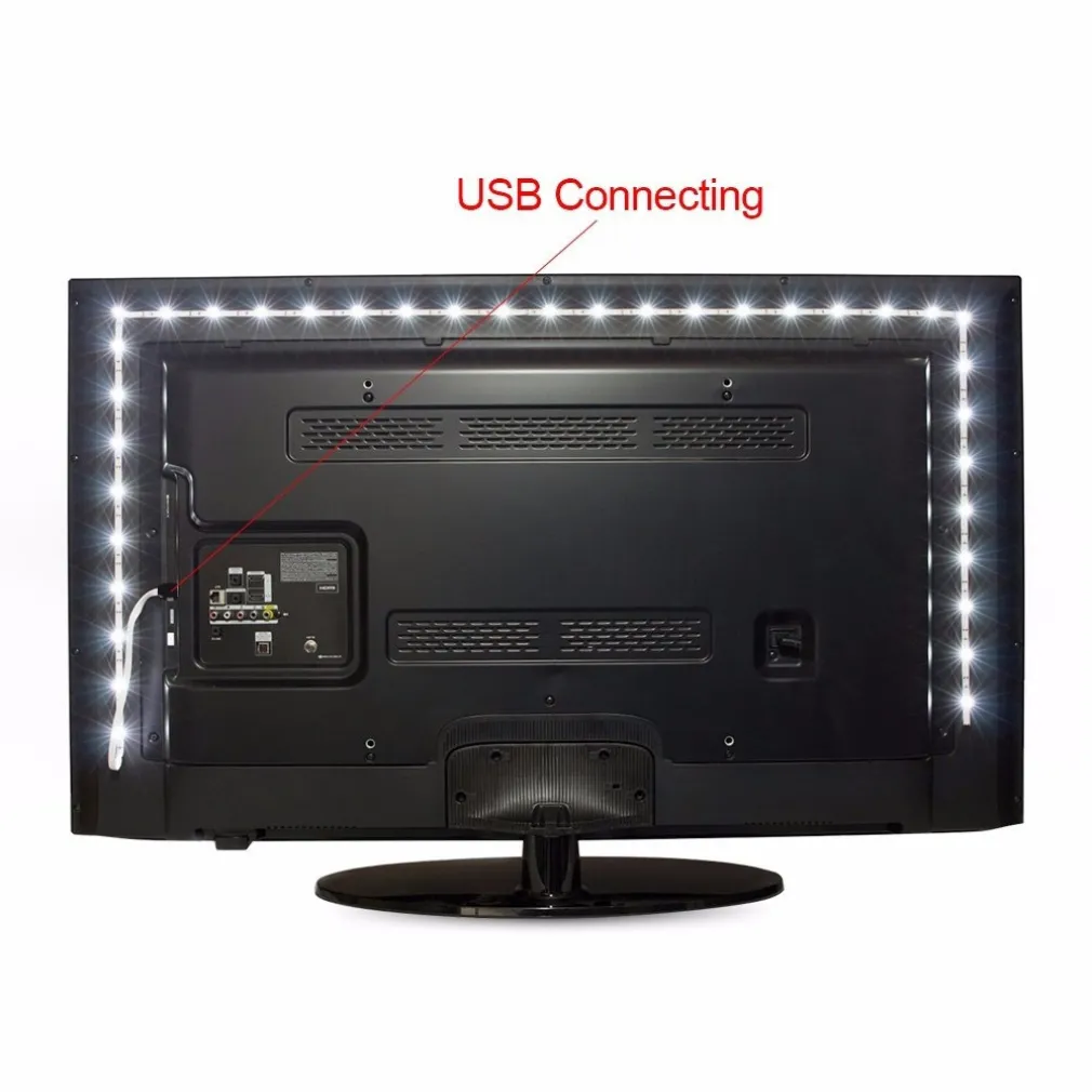 STRIP LED GIALLA STRISCIA 90CM CON ATTACCO USB PER RETROILLUMINAZIONE TELEVISORE