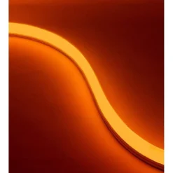 STRIP LED NEON FLESSIBILE STRISCIA DECORATIVA 5 MT IP65 LUCE ARANCIONE U-12V-A